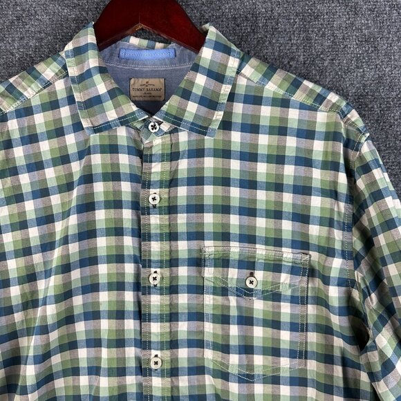 Tommy Bahama Jeans Shirt Mens Large Cotton Check Button Down Long Sleeve Pocket - Picture 3 of 10